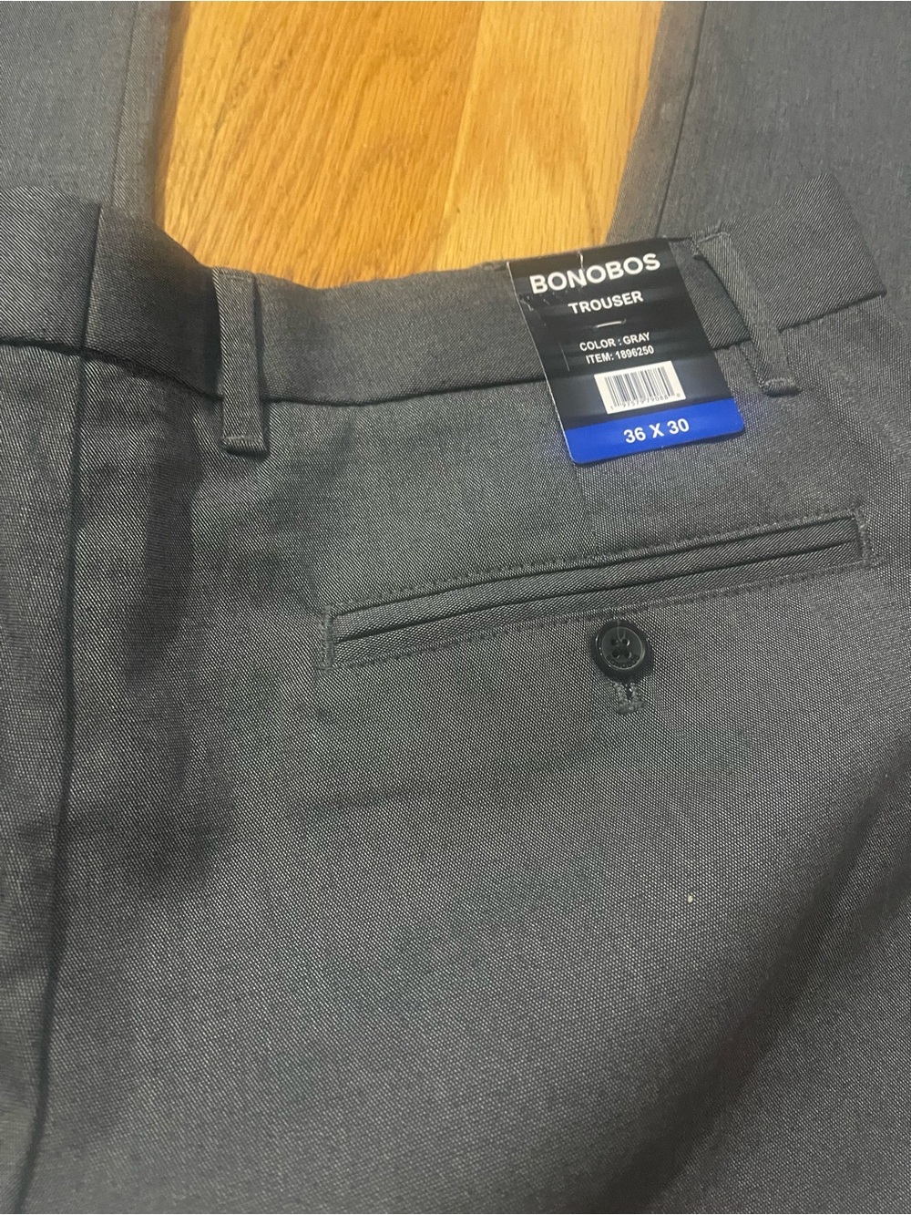 Brand New Bonobos Gray Flat-Front Men's Dress Pants Sz 36 x 30